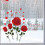 Αυτοκόλλητο PVC Begine Love Four Roses, αφαιρούμενα αυτοκόλλητα τοίχου για σαλόνι, 4