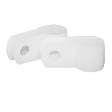 100Pcs Plastic Project Use R-type Wire Holder Cable Clamp Line Clip for House Office Arrangement of Wire with Screws (White)