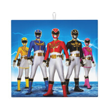 Alfombrilla escurridora de platos Power Rangers XL, 40 x 45 cm, almohadilla de microfibra absorbente para platos, utensilios, ollas y sartenes.