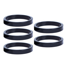 Mizh5Pcs Aluminiumlegering Voorvork Stuur Verticale Trimring Fiets Balhoofd Spacer Zwart (3MM)