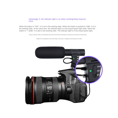 Camcorder Microphone DSLR Camera Microphone Professional Photography Interview Microphone Noise Reduction 1