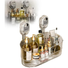 Boîte de rangement à ventouses sans perçage pour salle de bain, grande capacité et robustesse, panier de douche à ventouses motif glacier