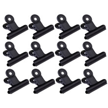 10pcs Note Clips Metal Binder Clips Practical Note Storage Clips Durable Fixing Clips for Restaurant Office Home (75mm Black)