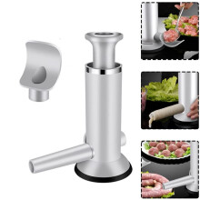 2 in 1 Vertical Sausage Stuffer Machine, Meatball Maker Kit Compatible with Manual Sausage Maker Tools for Home & Commercial Use