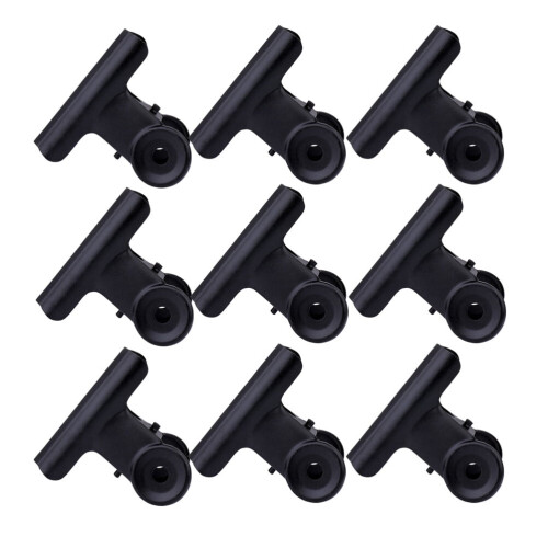 10pcs Note Clips Metal Binder Clips Practical Note Storage Clips Durable Fixing Clips for Restaurant Office Home (75mm Black) 2