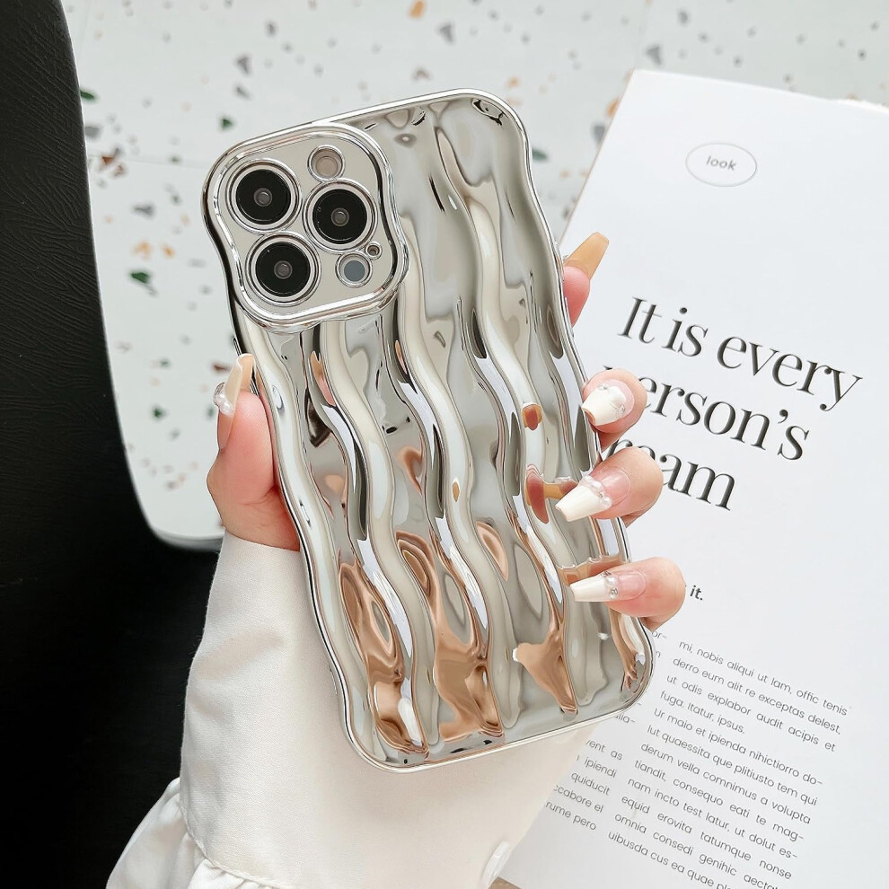 Xizyo Compatible With Iphone 12 Pro Max Case 6.7 Inch Cute Wavy Curly Wave Aesthetic Water Ripple Soft Silicone Shockproof Protective Case For Women Black 9071309697377