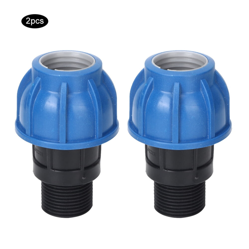 Dekaim 2Pcs Pe Plastic Water Pipe Connector Connection Fitting Accessories For Water Systems,Water Purifiers Tube Fittings(32Mm?1" ???) 9071309699470