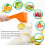 Foldable Manual Lemon Squeezer Citrus Juicer with  Juice Extraction for Space Saving Yellow 5