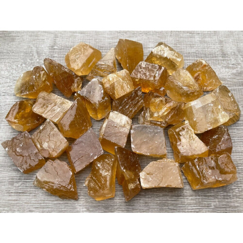 Calcite miel brute naturelle, 1 à 2 pouces