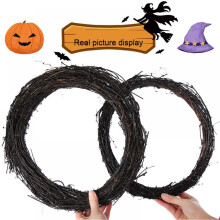 2er-Pack Naturrattankränze, Girlanden aus Weinrebenzweigen für DIY-Weihnachtsbastelarbeiten, Wandbehang aus Rattan für die Haustür,