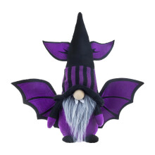Décorations de gnomes d'Halloween, gnome sorcière en peluche fait main avec ornements chauve-souris-araignée, gnomes sans visage pour l'automne,