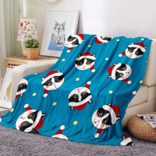 Daiosportswear Kiárusítás Karácsonyi Plüss Takaró 100x130cm Flanel Polár Takaró Ágyba, Kanapébe, Ünnepi Dekorációba
