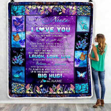 Couverture personnalisée pour ma nièce, prénom personnalisé de ma tante, motif papillon