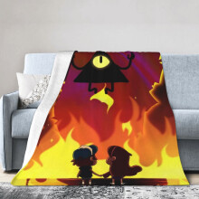 Couverture Gravity Falls Hotel, couverture anime pour lit, couverture pour canapé, couverture polaire ultra douce pour chambre et salon, 152 x 127 cm