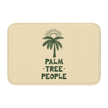Tapis de bain ultra doux et antidérapant avec logo Palm Tree People, idéal pour la salle de bain, la cuisine, la chambre et toute la maison.