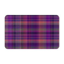 Tummanvioletti Madras-ruudullinen ovimatto, liukumaton pestävä sisä- ja ulkokäyttöön, 20 x 31,5 tuumaa, juhlasisustus