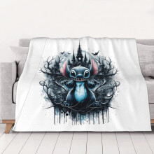 Couverture Stitch mignonne à motifs de dessins animés, cadeau ultra-douce pour les filles, idéale pour Noël ou un anniversaire - 101,6 x 76,2 cm