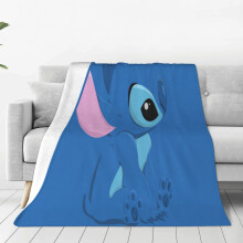 Lilo és Stitch takaró, ágyneműhuzat, szobadekoráció, flanel takarók ágyhoz, kanapéhoz, 125x102 cm