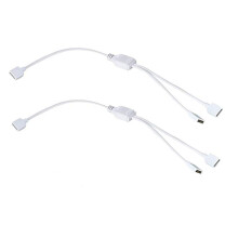 2 kpl kaukosäätimen annostelijan valopalkki helppo asennus rgb-jaettu LED-nauhan jakaja valkoinen