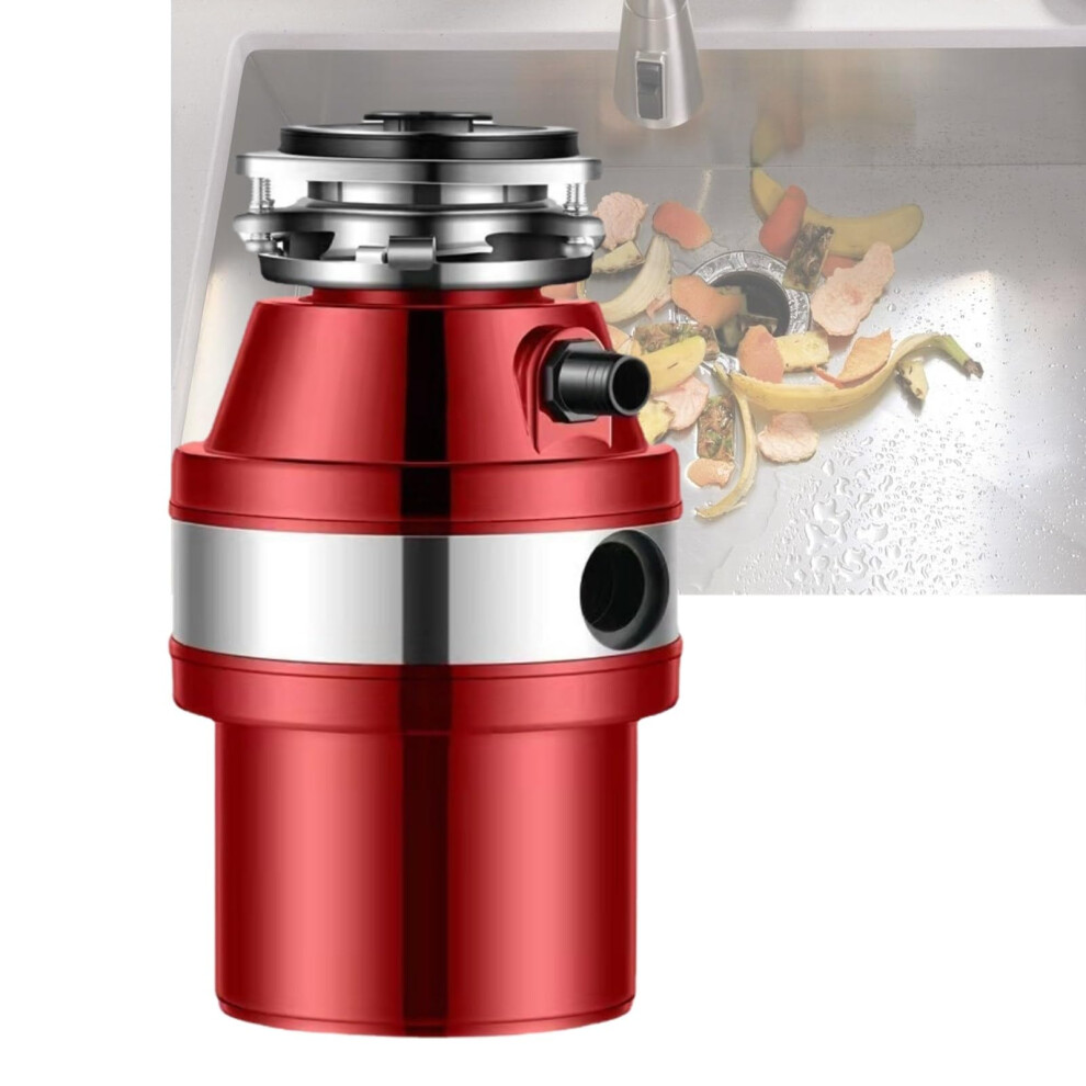 3/4 Hp 2800 Rpm Under Sink Garbage Disposal With Overload Protection And Splash Guard Â Red 9053599412946