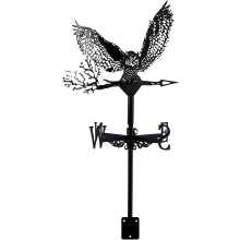 Stainless Steel Owl Weathervane with 360 Rotation, RustResistant Decorative Garden Wind Vane