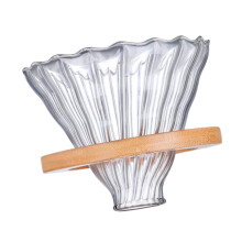 Glass Pour Over Coffee Dripper Durable Borosilicate Easy Clean Manual Coffee Maker for Home Brewing