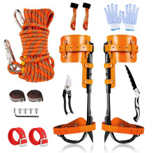 Tree Climbing Spikes Gear with Adjustable Straps, Stainless Steel Spurs, Arborist Kit for Tree Work