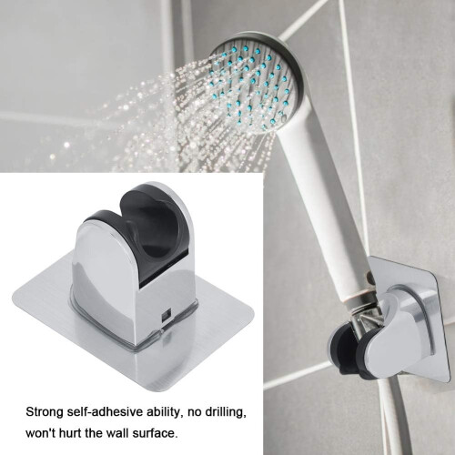Adjustable Shower Head Holder Wall Mount with Strong SelfAdhesive, Damage Installation 1
