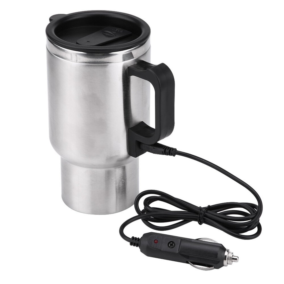 Car Electric Kettle 450Ml Stainless Steel 12V Heated Travel Mug For Coffee Tea And Hot Water 9164114647627