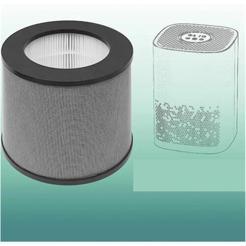 2 Pack Air Purifier Replacement Filter with Activated Carbon, DualLayer for TaoTronics TTAP006 1
