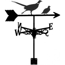 Weather Vane Metal Pigeon Black Wind Direction Indicator for Garden Roof Farm Barn Garage
