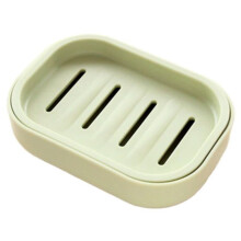Travel Soap Case with Waterproof Seal, Compact Soap Dish for Camping, Hiking and Shower Light Green