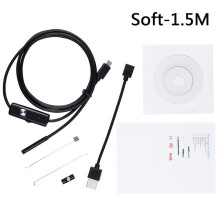 USB Snake Inspection Camera, USB 5.5mm Borescope, Scope Camera with 6 LED Lights for (5ft) OTG Windows Android