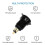 Motorfiets Aluminium DIN Hella Plug Dubbele USB Snellader Adapter A1 6