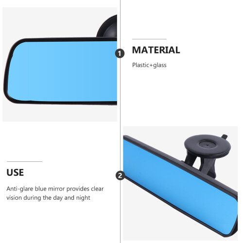 Chuangji Wide Angle Car Flat Rearview Mirror Suction Cup Type Powerful Interior Mirror 1