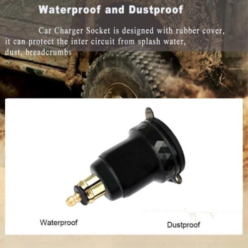 Motorfiets Aluminium DIN Hella Plug Dubbele USB Snellader Adapter A1 2