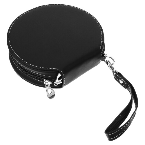 Δερμάτινη θήκη DVD 20 χωρητικότητας, φορητή θήκη αποθήκευσης CD με φερμουάρ, θήκη