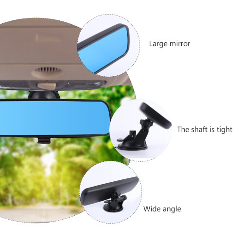 Chuangji Wide Angle Car Flat Rearview Mirror Suction Cup Type Powerful Interior Mirror 2