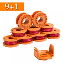 9-pack för WORX WA0010 reservspollina grästrimmer kantskärare 3 m med lock