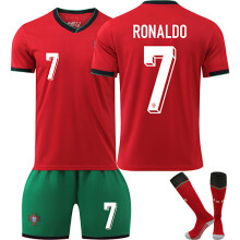 Maillot de football enfant Portugal UEFA Euro n7 RONALDO avec chaussettes XS