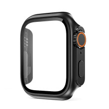 Glas+Skal kompatibel med Apple Watch S10 42mm/46mm, Skärmskydd och Bumper Shell ersätter iWatch Series 10, 9, 8, 7, 6, 5, 4, SE Svart