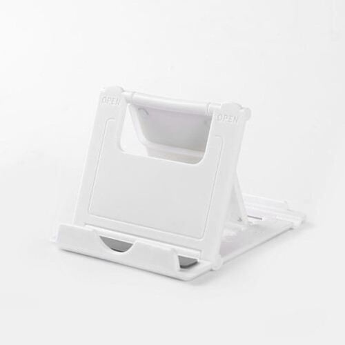Supporto pieghevole per smartphone/tablet, sei colori, bianco