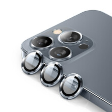 ENKAY compatible with iPhone 14 Pro / 14 Pro Max Lens Protector Metal Ring Graphite Gray