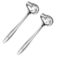 1 Set Suppenkelle aus Edelstahl, praktisches Topfutensil (Silber)