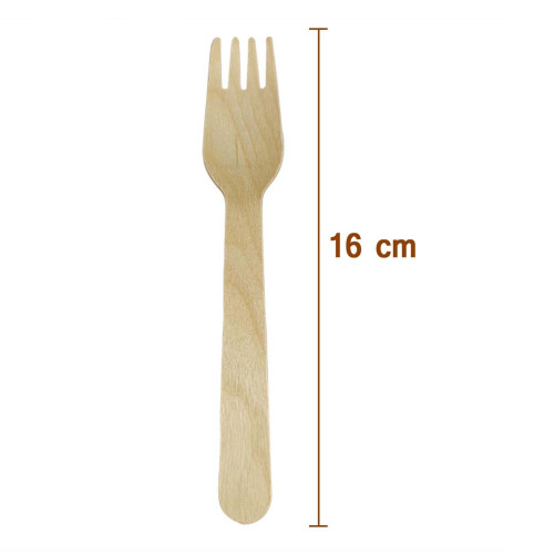 100PCS Party Picnic Disposable Wooden fork Bakeware Set Kitchen Tool Set 1