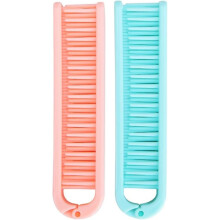 2-pak foldbar plastik hårbørste og kam, rejsehårbørste kompakt lomme hårkam egnet til piger