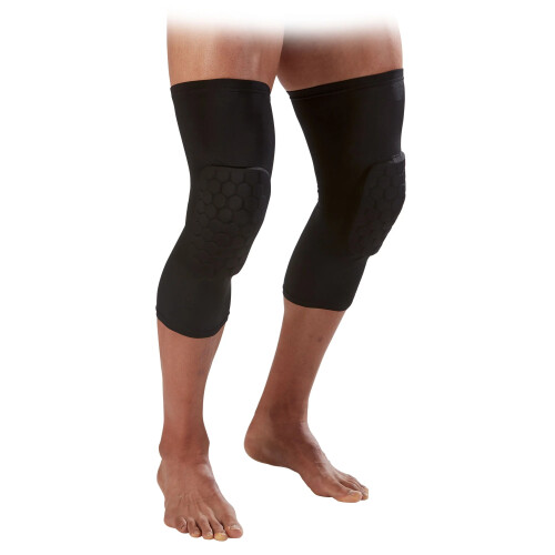Knee Black Padded Protective Compression Sleeve, One Pair, Small Size/Medium 1