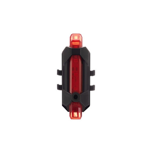 2-PACK Επαναφορτιζόμενο Φως Ποδηλάτου USB Μπροστά & Πίσω Μαύρο 2
