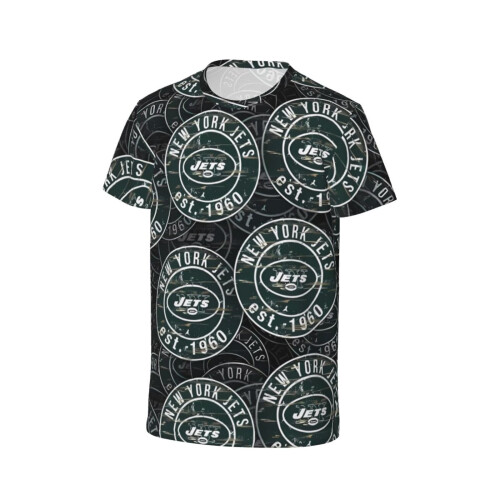 NYJ_Jets Μπλούζα με κοντό μανίκι για αγόρια και κορίτσια για αθλητική ομάδα 2