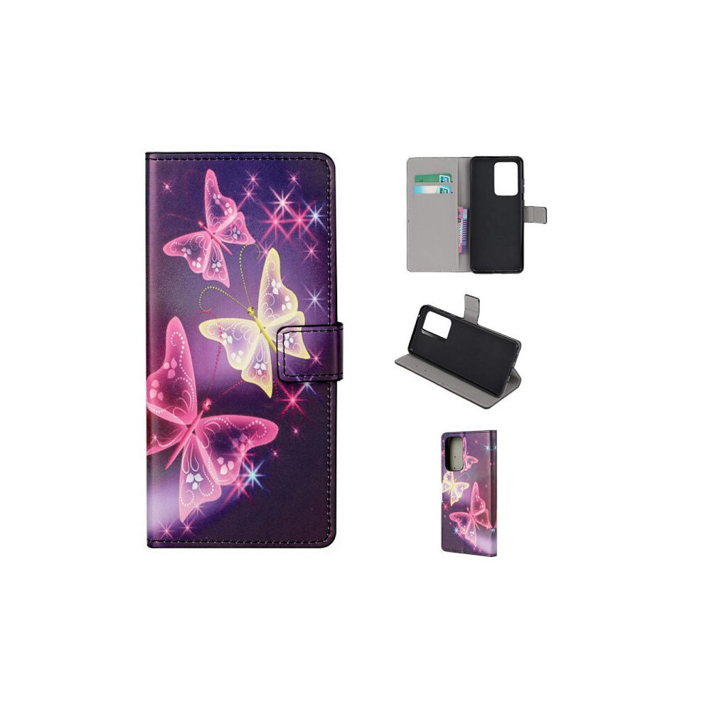 Wallet Case Compatible With Samsung Galaxy A52 / A52s - / Butterflies Purple 9395123226132